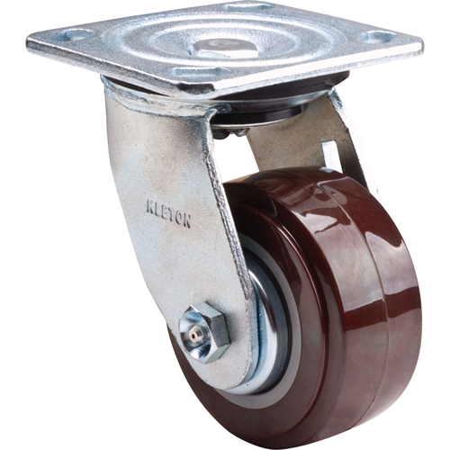 Roulette, Pivotant, 4" (101,6 mm), Polyur&eacute;thane,  Duraquip Inc