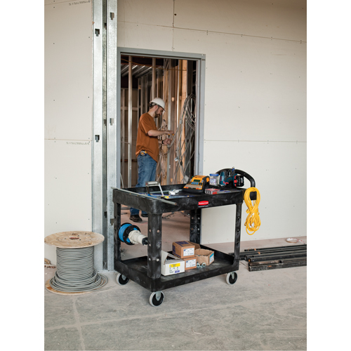 Heavy Duty Utility Cart - 4500-88, 2 Tiers, 17-1/8" x 33-1/4" x 39", 500 lbs. Capacity Duraquip Inc