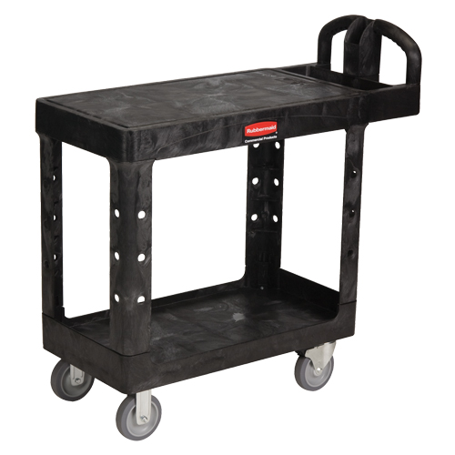 Flat Shelf Heavy Duty Utility Cart - 4505-00, 2 Tiers, 17-1/4" x 38-1/10" x 38-1/2", 500 lbs. Capacity Duraquip Inc