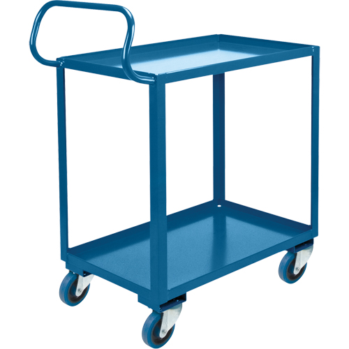 Ergonomic Shelf Truck, 800 lbs. Capacity, Steel, 20" W x 37" H x 32" D, Lip Up Duraquip Inc