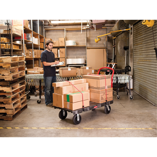 Heavy-Duty Platform Truck, 60" L x 30" W, 2500 lbs. Cap., Polyolefin Wheels Duraquip Inc