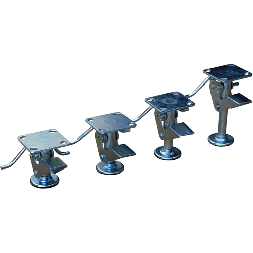 Floor Lock Brakes - Standard Duty, 6" Extended Height, 5-3/32" Retracted Height, Galvanized Duraquip Inc