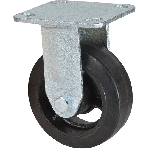 Roulette moul&eacute;, Fixe, 5" (127 mm), Caoutchouc, 440 lb (199 kg) Duraquip Inc