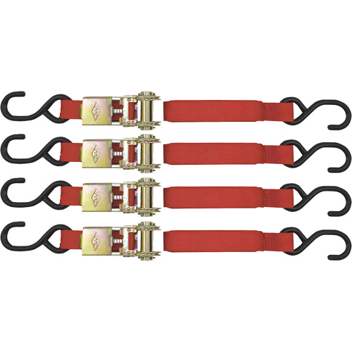 ITD-1154R Ratchet Tie Down Set, S-Hook, 1" W x 15' L, 1500 lbs. (680 kg) Working Load Limit Duraquip Inc