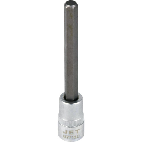 Bit Socket, Hex, 1/4" x 4" L, 3/8" Drive Duraquip Inc
