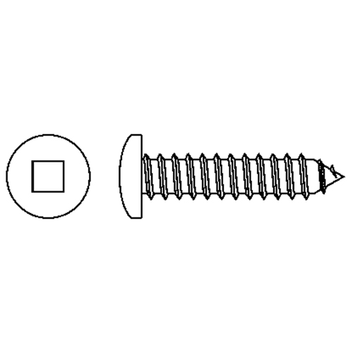Tapping Pan Head Screws, #10 x 3/4" L, Zinc Plated Duraquip Inc