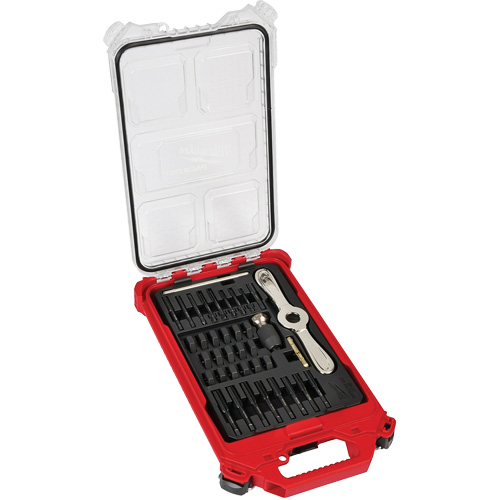 Jeu de tarauds & fili&egrave;res m&eacute;triques PackOut avec poign&eacute;e 2-en-1 Hex-Lok, 38 Morcea Duraquip Inc