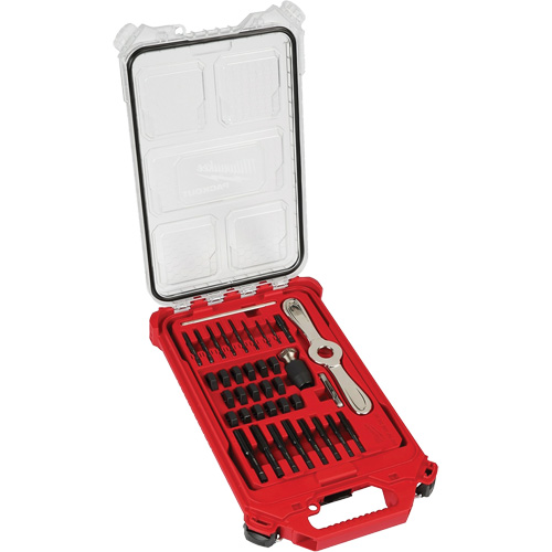 Jeu de tarauds & fili&egrave;res SAE PackOut avec poign&eacute;e 2-en-1 Hex-Lok, 38 Morcea Duraquip Inc