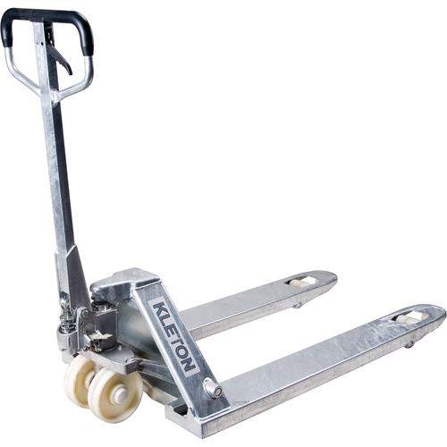 Manual Pallet Trucks, Galvanized, 42" L x 27" W, 5500 lbs. Capacity Duraquip Inc