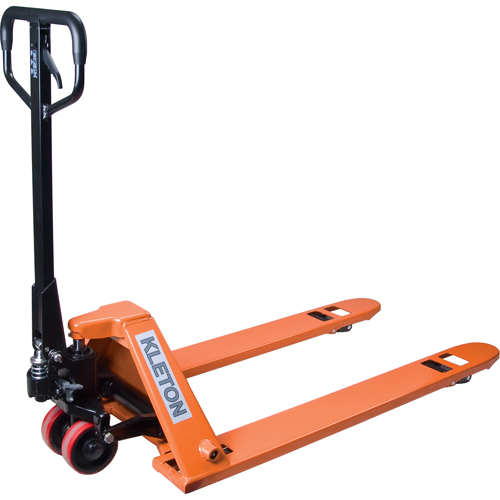 Low Profile Hydraulic Pallet Trucks, 48" L x 27" W, 3300 lbs. Cap. Duraquip Inc