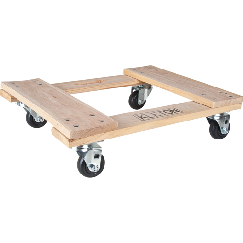Socle roulant en bois dur, Roues en Polyol&eacute;fine, Capacit&eacute; de 1000 lb, 18" la x 24" p x 7" h Duraquip Inc