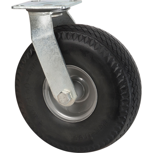 Roulettes anticrevaisons, Pivotant, 10" (254 mm), Anticrevaison, 300 lb (136 kg) Duraquip Inc