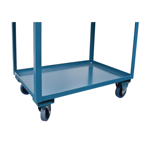 Chariots de service &agrave; bordure profonde, 2 Tiers, 24" la x 47" h x 36" p, Capacit&eacute; 1200 lb Duraquip Inc