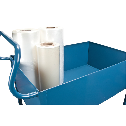 Deep Lipped Service Cart, 2 Tiers, 24" W x 47" H x 36" D, 1200 lbs. Capacity Duraquip Inc