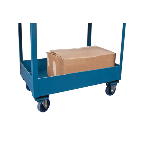 Deep Lipped Service Cart, 2 Tiers, 24" W x 47" H x 36" D, 1200 lbs. Capacity Duraquip Inc
