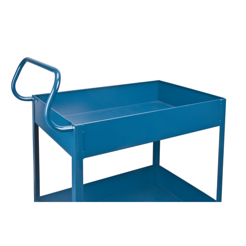Deep Lipped Service Cart, 2 Tiers, 24" W x 47" H x 36" D, 1200 lbs. Capacity Duraquip Inc