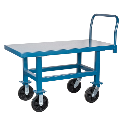 Elevated Platform Trucks, 60" L x 30" W, 1800 lbs. Capacity, Rubber Casters Duraquip Inc