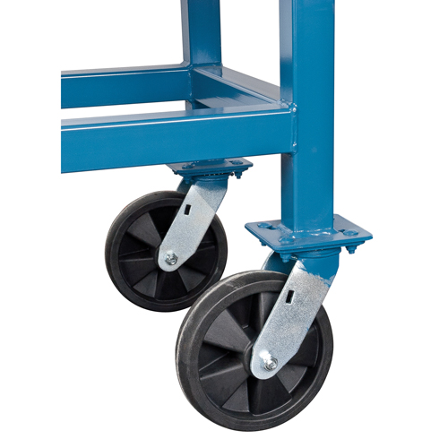 Elevated Platform Trucks, 60" L x 30" W, 1800 lbs. Capacity, Rubber Casters Duraquip Inc