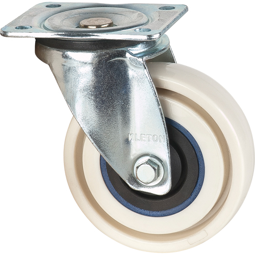 Roulettes sandwich, Pivotant, 4" (101,6 mm), Nylon, 440 lb (199,58 kg) Duraquip Inc