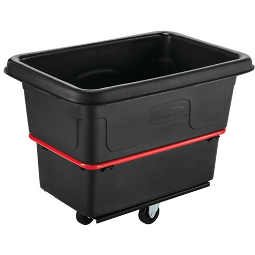 Chariot utilitaire &agrave; usage intensif, Plastique recycl&eacute; noir, 26"/38-3/8" lo x 26"/38-2/5" la x 28-1/4"/28-3-10" h, Volume 8 pi³, Capacit&eacute; 700 lb Duraquip Inc