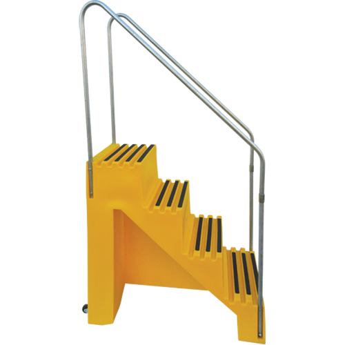 Escabeau industriel, 4 marches, 43" x 22-1/2" x Hauteur 66" Duraquip Inc