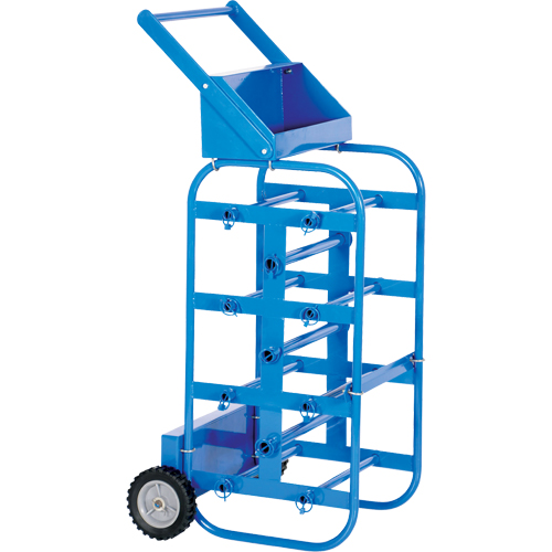 Chariot portatif pour mat&eacute;riaux bobin&eacute;s, Acier, 11 Montants, 19-1/2" la x 43-1/4" h x 17-1/2" p, Capacit&eacute; de 150 lb Duraquip Inc