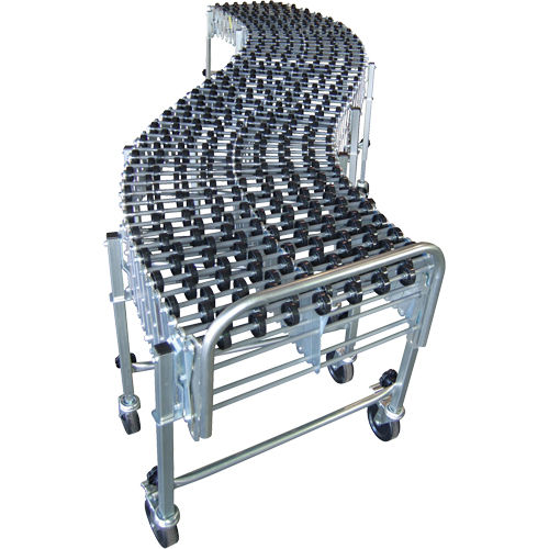 Expandable/Flexible Conveyors, 30" W x 12' 2" L, 226 lbs. per lin. ft. Capacity Duraquip Inc