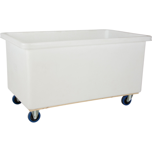Straight Wall Box Truck, White Polyethylene, 57" L x 34" W x 33" H, 22 cu. ft. Volume, 600 lbs. Capacity Duraquip Inc