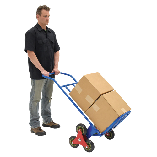 Stair Climbing Hand Truck, Steel Frame, 24" W x 45-3/4" H, 300 lbs. Capacity Duraquip Inc