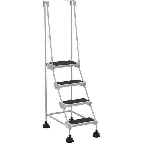 Stop-Step Ladders, 4 Steps, 16" Step Width, 38-3/16" Platform Height, Steel Duraquip Inc