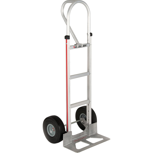 Straight Back Hand Truck, P-Handle Handle, Aluminum, 52" Height, 500 lbs. Capacity Duraquip Inc