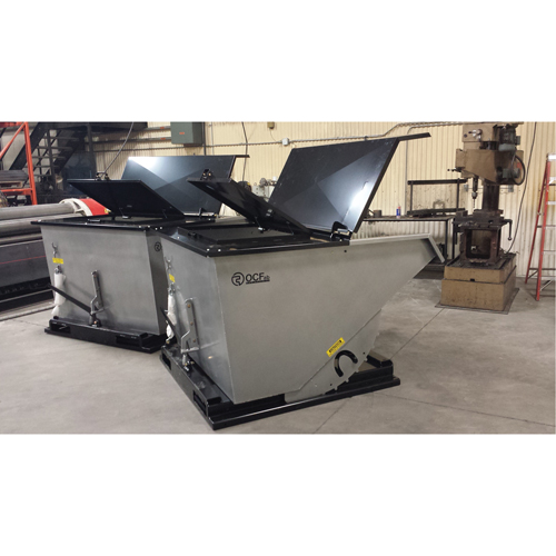 Steel Cover for Self-Dumping Hopper Duraquip Inc