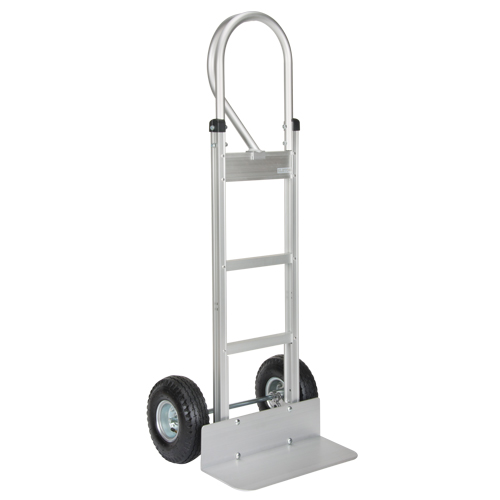 Knocked Down Hand Truck, P-Handle Handle, Aluminum, 52-1/8" Height, 500 lbs. Capacity Duraquip Inc