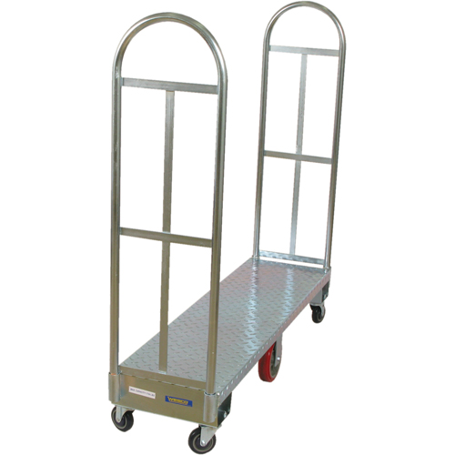 U-Boat Platform Truck, 60" L x 16" W, 1750 lbs. Capacity, Polyurethane Casters Duraquip Inc