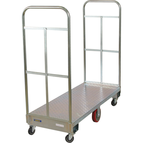 U-Boat Platform Truck, 60" L x 24" W, 1750 lbs. Capacity, Polyurethane Casters Duraquip Inc