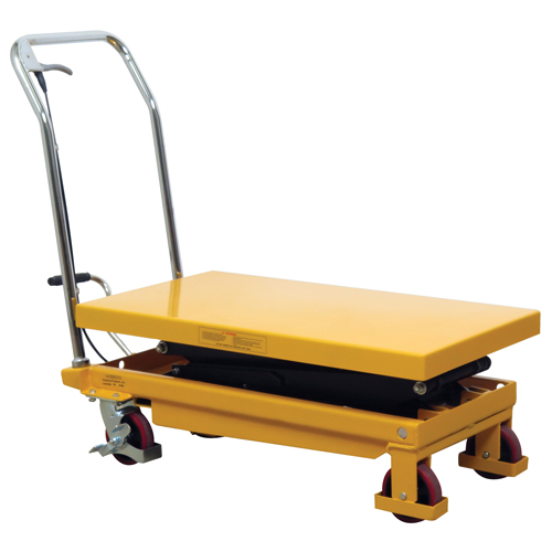 Table &eacute;l&eacute;vatrice &agrave; ciseaux hydraulique, 19,5" lo x 35,5" la/35-1/2" lo x 19-1/2" la, Acier, Capacit&eacute; 770 lb Duraquip Inc
