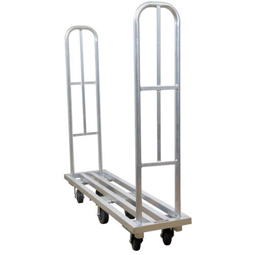 Chariot &agrave; plateforme en aluminium U-Boat, 16" la x 63" lo, 1322 lb cap, Roues Polyur&eacute;thane Duraquip Inc