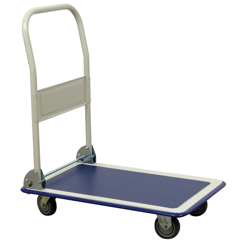 Folding Handle Platform Truck, Steel, 440 lbs., 29" L x 19" W, 32-1/2" High Duraquip Inc