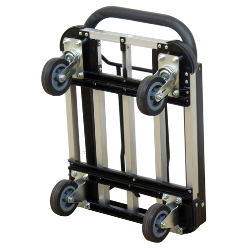 Folding Handle Platform Truck, Aluminum, 300 lbs., 28" L x 16" W, 37.75" High Duraquip Inc