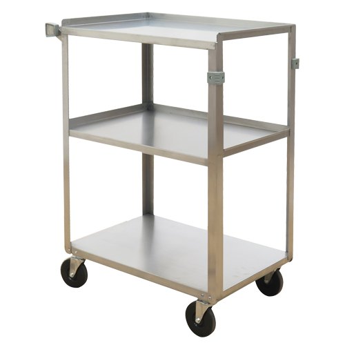Chariots &agrave; tablette, 3 Tiers, 15-3/4" la x 32" h x 24" p, Capacit&eacute; 500 lb Duraquip Inc