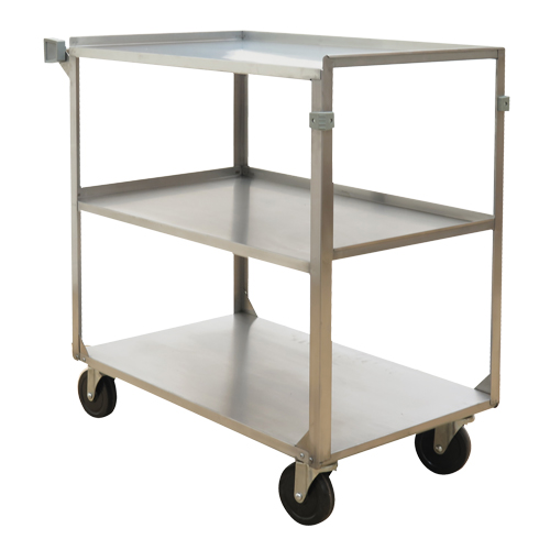 Chariots &agrave; tablette, 3 Tiers, 21" la x 37-1/4" h x 35-1/8" p, Capacit&eacute; 500 lb Duraquip Inc