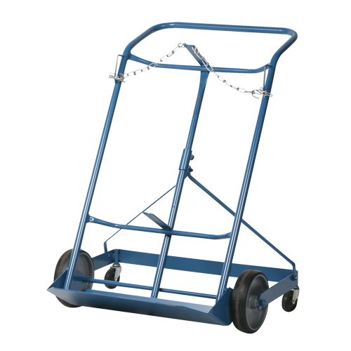Chariot professionnel CC-2 pour deux bouteilles de gaz, Roues Caoutchouc moul&eacute;, Base de 16-7/8" la x 7-1/4" lo, 500 lb Duraquip Inc