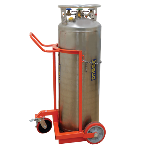 Grand chariot LCC pour bouteille de gaz liquide, Roues Polyur&eacute;thane, Base de 20" la x 20" p, 1000 lb Duraquip Inc