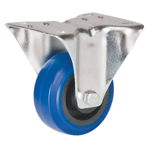 Roulette bleue, Fixe, 3" (76 mm), Caoutchouc, 285 lb (129 kg) Duraquip Inc