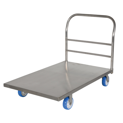 Platform Truck, 48" L x 30" W, 2000 lbs. Capacity, Polyurethane Casters Duraquip Inc