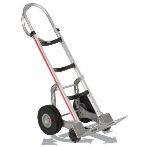 Self-Stabilizing Hand Truck, P-Handle Handle, Aluminum, 55'' Height, 500 lbs. Capacity Duraquip Inc
