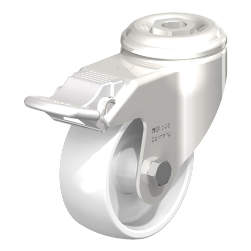 Roulette en nylon r&eacute;sistant aux chocs, Pivotant avec frein, Diam&egrave;tre 3-1/8" (79,5 mm), Capacit&eacute; 265 lb (120 kg) Duraquip Inc