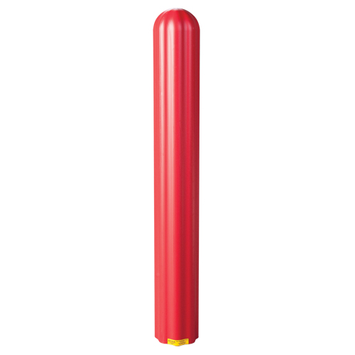 Ribbed Bollard Cover, 4" Dia. x 56" L, Red Duraquip Inc