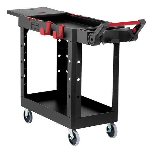 Heavy-Duty Adaptable Utility Cart, 2 Tiers, 17-3/4" x 36" x 46-1/5", 500 lbs. Capacity Duraquip Inc