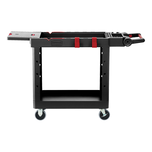 Heavy-Duty Adaptable Utility Cart, 2 Tiers, 17-3/4" x 36" x 46-1/5", 500 lbs. Capacity Duraquip Inc